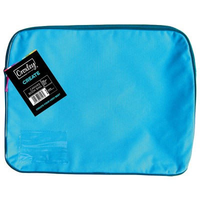 CROXLEY Canvas Gusset Book Bag Turquoise Pack of 6 CROXLEY Canvas Gusset Book Bag Turquoise Pack of 6