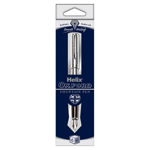 Helix Oxford Fountain Pen – Stainless Steel Helix Oxford Fountain Pen – Stainless Steel