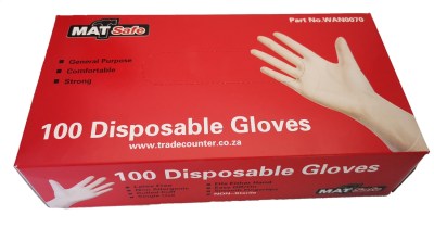 Matsafe – Disposable Latex Gloves / Vinyl Gloves (100 Gloves) Matsafe – Disposable Latex Gloves / Vinyl Gloves (100 Gloves)