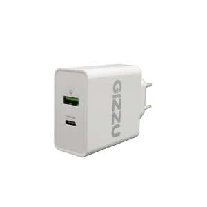 Gizzu 36W PD Type-C & USB QC 3.0 Wall Charger – White Gizzu 36W PD Type-C & USB QC 3.0 Wall Charger – White