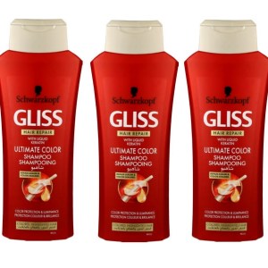 Schwarzkopf Gliss – Hair Repair Shampoo Ultimate Color – (3 x 400ml) Schwarzkopf Gliss – Hair Repair Shampoo Ultimate Color – (3 x 400ml)