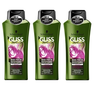 Schwarzkopf Gliss – Biotech Hair Shampoo – (3 x 400ml) Schwarzkopf Gliss – Biotech Hair Shampoo – (3 x 400ml)