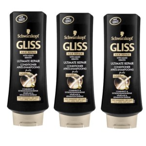 Schwarzkopf Gliss – Ultimate Repair Conditioner with Liquid Keratin – (3 x 400ml) Schwarzkopf Gliss – Ultimate Repair Conditioner with Liquid Keratin – (3 x 400ml)