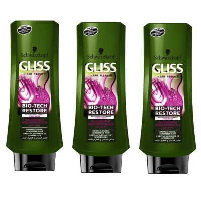 Schwarzkopf Gliss – Biotech Conditioner – (3 x 400ml) Schwarzkopf Gliss – Biotech Conditioner – (3 x 400ml)