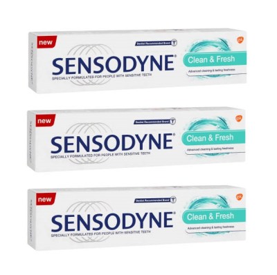 Sensodyne – Clean and Fresh Toothpaste (3 x 75ml) Sensodyne – Clean and Fresh Toothpaste (3 x 75ml)