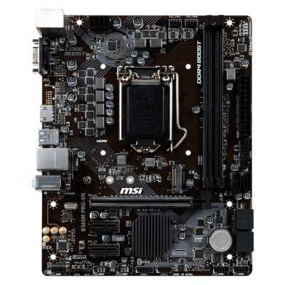 MSI B365M PRO-VH Intel 1151 Micro-ATX Motherboard – Black MSI B365M PRO-VH Intel 1151 Micro-ATX Motherboard – Black