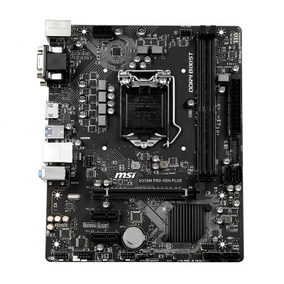 MSI H310M PRO-VDH PLUS Intel 1151 Micro-ATX Motherboard – Black MSI H310M PRO-VDH PLUS Intel 1151 Micro-ATX Motherboard – Black