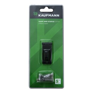 Kaufmann Hasp And Staple Japan 55mm Black Kaufmann Hasp And Staple Japan 55mm Black
