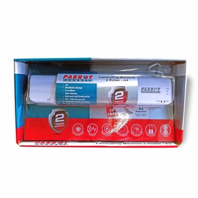 Parrot Products – A4 Laminator (2 Roller – 320MM/Min – Retail) Parrot Products – A4 Laminator (2 Roller – 320MM/Min – Retail)
