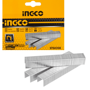 INGCO – Staples – 8mm (width: 1.2mm) -1000 Pieces INGCO – Staples – 8mm (width: 1.2mm) -1000 Pieces