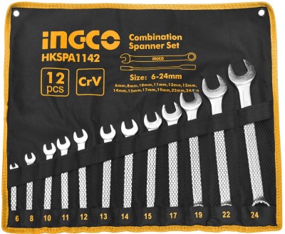 INGCO – Combination Spanner Set – 12 Pieces (6 – 24mm) INGCO – Combination Spanner Set – 12 Pieces (6 – 24mm)