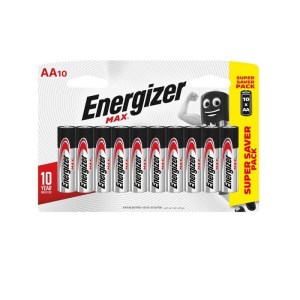 Energizer 1.5v MAX Alkaline AA Battery Card 10 Energizer 1.5v MAX Alkaline AA Battery Card 10