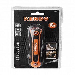 Kendo 8 Piece Folding Hex Key Set Kendo 8 Piece Folding Hex Key Set