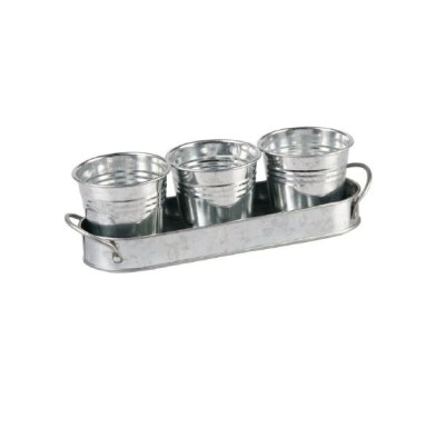 SourceDirect – Galvanised Planter – 3 Piece with Tray (31x9x10cm) SourceDirect – Galvanised Planter – 3 Piece with Tray (31x9x10cm)
