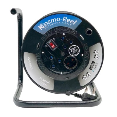 SourceDirect – 3-Way Extension Reel with 20m Cord – 16Amp SourceDirect – 3-Way Extension Reel with 20m Cord – 16Amp