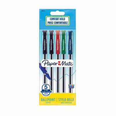 PAPER MATE Brite 0,7mm Assorted ballpoint pen 5pk PAPER MATE Brite 0,7mm Assorted ballpoint pen 5pk