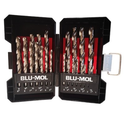 Blu-Mol Extreme – Drill Bit Set / High Speed Steel (HSS) Set – 25 Piece Blu-Mol Extreme – Drill Bit Set / High Speed Steel (HSS) Set – 25 Piece