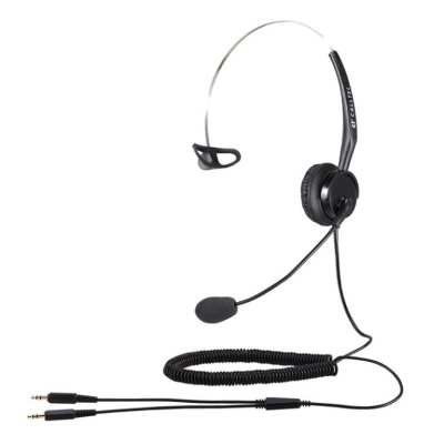 Calltel T400 Mono-Ear Noise-Cancelling Headset – Dual 3.5mm Jacks Calltel T400 Mono-Ear Noise-Cancelling Headset – Dual 3.5mm Jacks