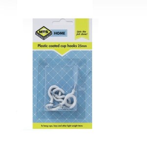 MTS Home Cup Hooks 25mm Brass 6 Pieces MTS Home Cup Hooks 25mm Brass 6 Pieces