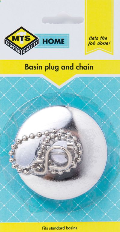 MTS Home Basin Plug Chrome And Chain MTS Home Basin Plug Chrome And Chain