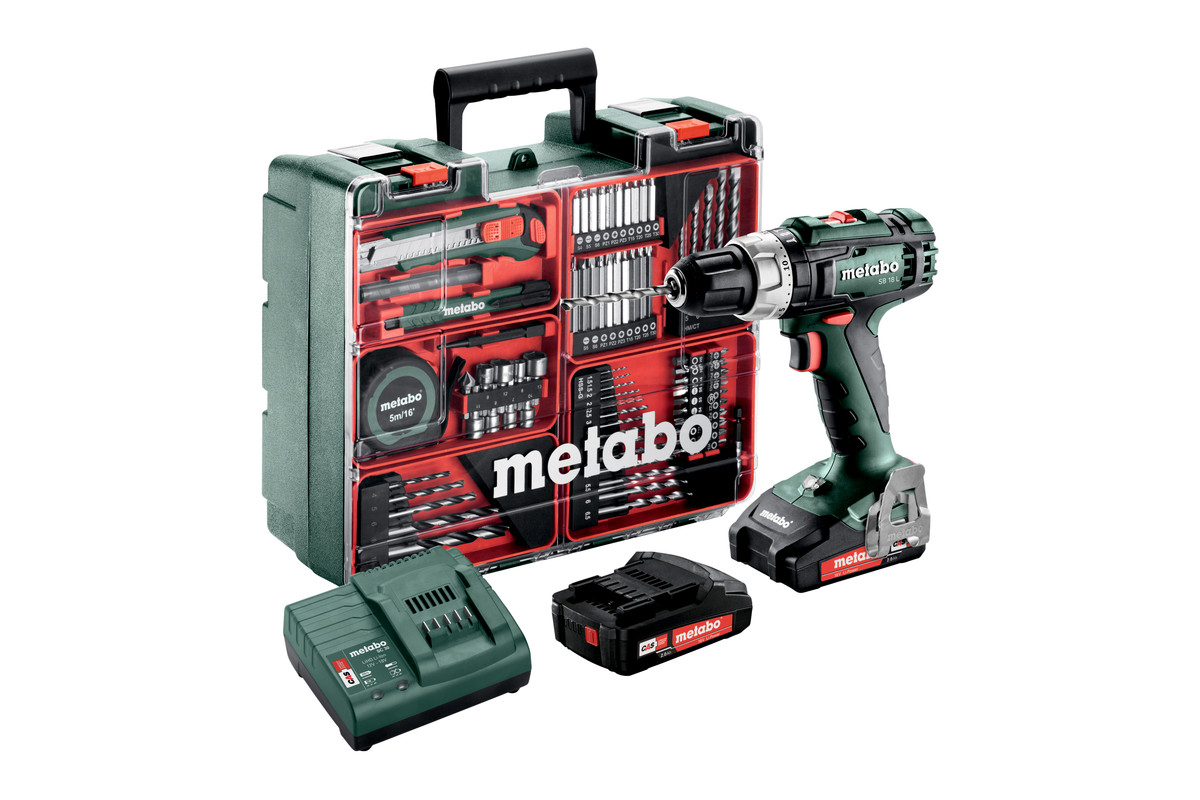 Metabo – Cordless Hammer Drill Combo – SB 18 L Set (602317870) Metabo – Cordless Hammer Drill Combo – SB 18 L Set (602317870)