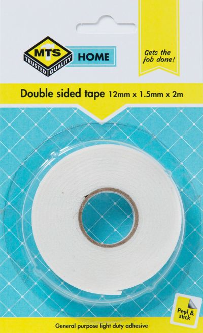 MTS Home Double Sided Tape 12mmx1.5mmx2m MTS Home Double Sided Tape 12mmx1.5mmx2m
