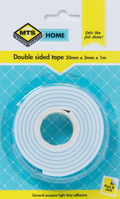 MTS Home Double Sided Tape 20mmX3mmx1m MTS Home Double Sided Tape 20mmX3mmx1m