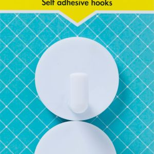 MTS Home Self Adhesive Robe Hook 2 piece MTS Home Self Adhesive Robe Hook 2 piece