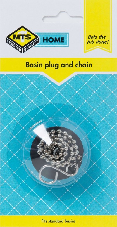 MTS Home Basin Plug & Chain – Black MTS Home Basin Plug & Chain – Black