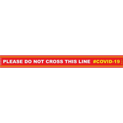 Covid 19 – 800mm X 80mm Social Distancing Strips – Tork Craft Red No Cross Covid 19 – 800mm X 80mm Social Distancing Strips – Tork Craft Red No Cross