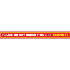 Covid 19 – 800mm X 80mm Social Distancing Strips – Tork Craft Red No Cross Covid 19 – 800mm X 80mm Social Distancing Strips – Tork Craft Red No Cross