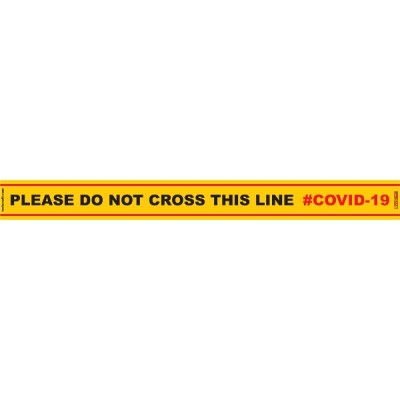 Covid 19 – 800mm X 80mm Social Distancing Strips – Tork Craft Yellow No Cross Covid 19 – 800mm X 80mm Social Distancing Strips – Tork Craft Yellow No Cross