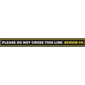 Covid 19 – 800mm X 80mm Social Distancing Strips – Tork Craft Black No Cross Covid 19 – 800mm X 80mm Social Distancing Strips – Tork Craft Black No Cross