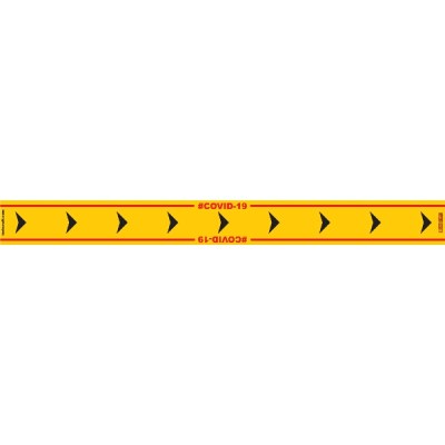 Covid 19 – 800mm X 80mm Social Distancing Strips – Tork Craft Yellow Arrow Right Covid 19 – 800mm X 80mm Social Distancing Strips – Tork Craft Yellow Arrow Right