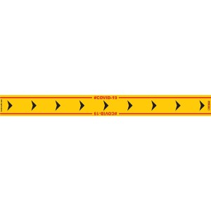 Covid 19 – 800mm X 80mm Social Distancing Strips – Tork Craft Yellow Arrow Right Covid 19 – 800mm X 80mm Social Distancing Strips – Tork Craft Yellow Arrow Right