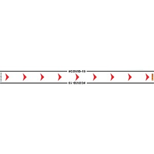 Covid 19 – 800mm X 80mm Social Distancing Strips – Tork Craft White Arrow Right Covid 19 – 800mm X 80mm Social Distancing Strips – Tork Craft White Arrow Right