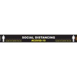 Covid 19 – 800mm X 80mm Social Distancing Strips – Tork Craft Black Behind Line Covid 19 – 800mm X 80mm Social Distancing Strips – Tork Craft Black Behind Line