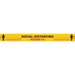 Covid 19 – 800mm X 80mm Social Distancing Strips – Tork Craft Yellow Behind Line Covid 19 – 800mm X 80mm Social Distancing Strips – Tork Craft Yellow Behind Line