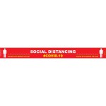 Covid 19 – 800mm X 80mm Social Distancing Strips – Tork Craft Red Behind Line Covid 19 – 800mm X 80mm Social Distancing Strips – Tork Craft Red Behind Line