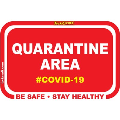 Covid 19 – 470mm X 310mm Social Distancing Wall Graphics – Tork Craft Red Quarantine Covid 19 – 470mm X 310mm Social Distancing Wall Graphics – Tork Craft Red Quarantine