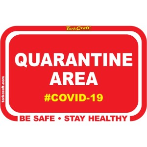 Covid 19 – 470mm X 310mm Social Distancing Wall Graphics – Tork Craft Red Quarantine Covid 19 – 470mm X 310mm Social Distancing Wall Graphics – Tork Craft Red Quarantine