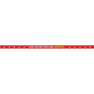 Covid 19 – 3000mm X 100mm Social Distancing Strips – Tork Craft Red Stay Within Covid 19 – 3000mm X 100mm Social Distancing Strips – Tork Craft Red Stay Within