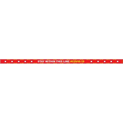 Covid 19 – 3000mm X 100mm Social Distancing Strips – Tork Craft Red Stay Within Covid 19 – 3000mm X 100mm Social Distancing Strips – Tork Craft Red Stay Within