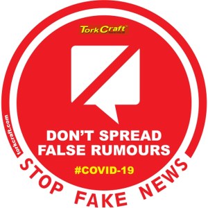 Covid 19 – 170mm Round Awareness Graphic – Tork Craft Red Rumours Covid 19 – 170mm Round Awareness Graphic – Tork Craft Red Rumours