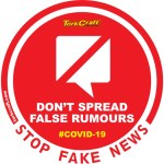 Covid 19 – 170mm Round Awareness Graphic – Tork Craft Red Rumours Covid 19 – 170mm Round Awareness Graphic – Tork Craft Red Rumours