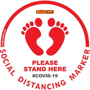 Covid 19 – 300mm Round Social Distancing Graphic – Tork Craft White Feet Here Covid 19 – 300mm Round Social Distancing Graphic – Tork Craft White Feet Here