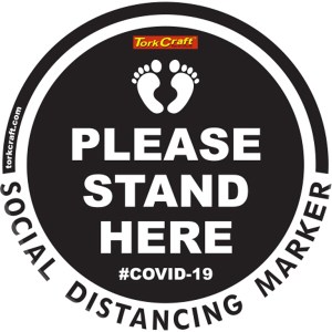 Covid 19 – 400mm Round Social Distancing Graphic – Tork Craft Black Small Feet Here Please Covid 19 – 400mm Round Social Distancing Graphic – Tork Craft Black Small Feet Here Please
