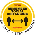 Covid 19 – 400mm Round Social Distancing Graphic – Tork Craft Remeber Yellow Please Covid 19 – 400mm Round Social Distancing Graphic – Tork Craft Remeber Yellow Please