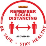 Covid 19 – 400mm Round Social Distancing Graphic – Tork Craft Remeber White Please Covid 19 – 400mm Round Social Distancing Graphic – Tork Craft Remeber White Please