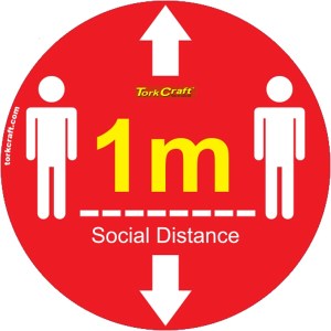 Covid 19 – 400mm Round Social Distancing Graphic – Tork Craft Double Arrow Social Red Please Covid 19 – 400mm Round Social Distancing Graphic – Tork Craft Double Arrow Social Red Please
